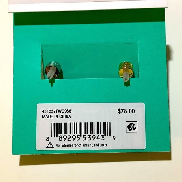 Kurt Geiger London Mismatched Eagle Head Crystal Drop Earrings New - Picture 4 of 5